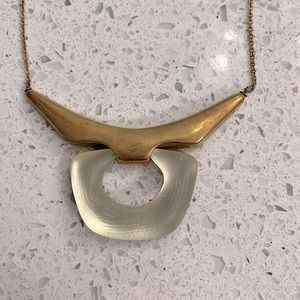 Alexis Bittar Lucite and gold adjustable necklace